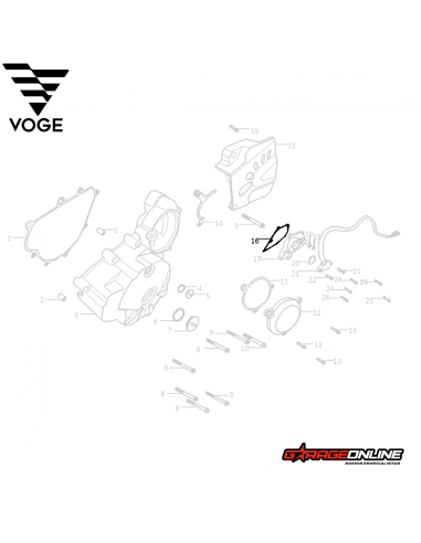 EMPAQUE TAPA CAJA CAMBIO VOGE 300 GENUINO