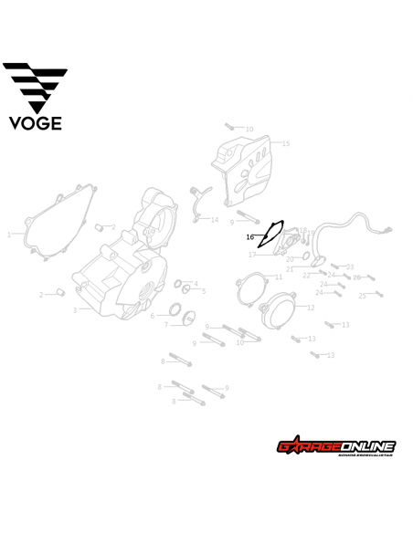 EMPAQUE TAPA CAJA CAMBIO VOGE 300 GENUINO