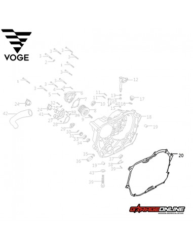 EMPAQUE EMBRAGUE VOGE 300 GENUINO