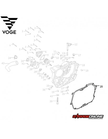 EMPAQUE EMBRAGUE VOGE 300 GENUINO