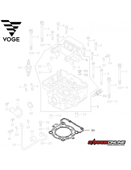 EMPAQUE CULATA VOGE 300 GENUINO