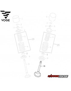 VALVULAS DE ADMISION VOGE 300 GENUINO
