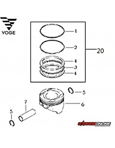 KIT PISTON ESTANDAR (X1) VOGE 300 GENUINO