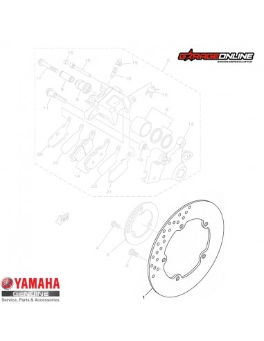 DISCO FRENO TRASERO YAMAHA MT-07 (2021-2024) GENUINO