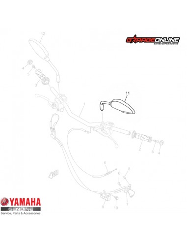 ESPEJO IZQUIERDO YAMAHA MT-03A GENUINO