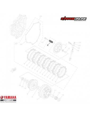 RESORTE DE EMBRAGUE YAMAHA MT-07 TENERE 700 GENUINO - ENVÍO A TODO EL PAÍS