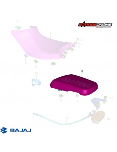 ASIENTO PASAJERO BAJAJ DOMINAR 250 DOMINAR 400 GENUINO