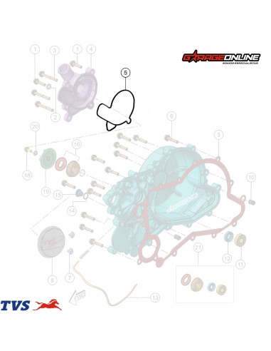 RETEN BOMBA DE AGUA BMW G 310 R - G 310 GS - TVS APACHE 310 - GENUINO