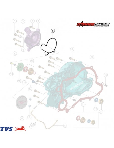 RETEN BOMBA DE AGUA BMW G 310 R - G 310 GS - TVS APACHE 310 - GENUINO