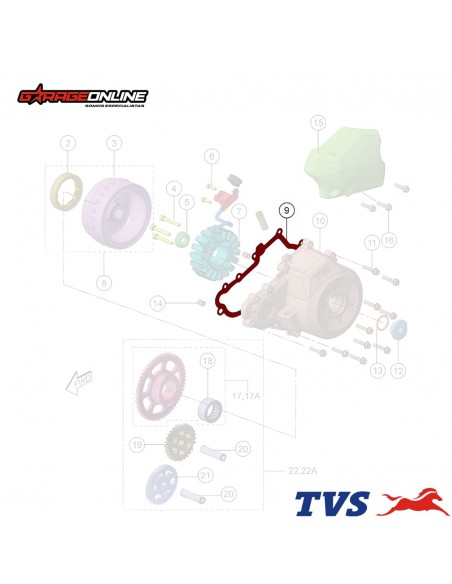 EMPAQUETADURA ESTATOR BMW G 310 GS - G 310 R - TVS APACHE 310 GENUINO