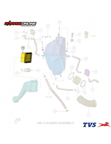 FILTRO DE AIRE BMW G 310 GS - G 310 R - TVS APACHE 310 GENUINO