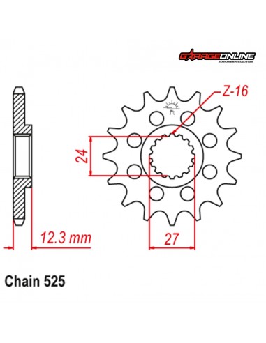 PIÑON DE ATAQUE SUZUKI GSX-R - Envío a todo el País
