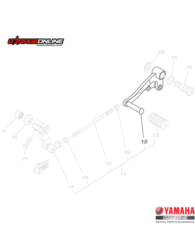PEDAL DE CAMBIO YAMAHA YZF-R3 MT-03 GENUINO
