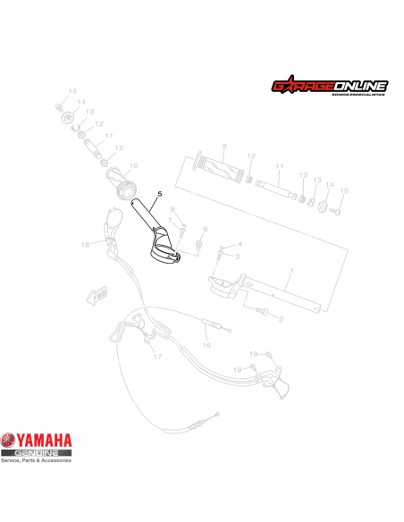 SEMIMANILLAR DERECHO YAMAHA YZF-R3A GENUINO