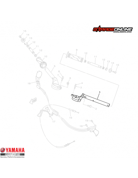 SEMIMANILLAR IZQUIERDO YAMAHA YZF-R3A GENUINO