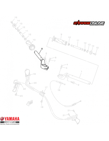 SEMIMANILLAR DERECHO YAMAHA YZF-R3 GENUINO