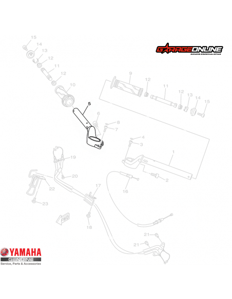 SEMIMANILLAR DERECHO YAMAHA YZF-R3 GENUINO