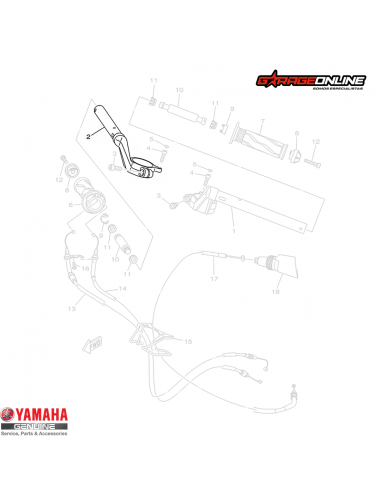 SEMIMANILLAR DERECHO YAMAHA YZF-R15 V4 GENUINO