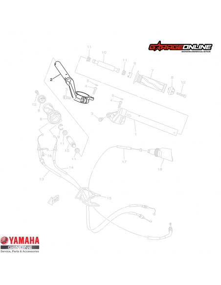 SEMIMANILLAR DERECHO YAMAHA YZF-R15 V4 GENUINO