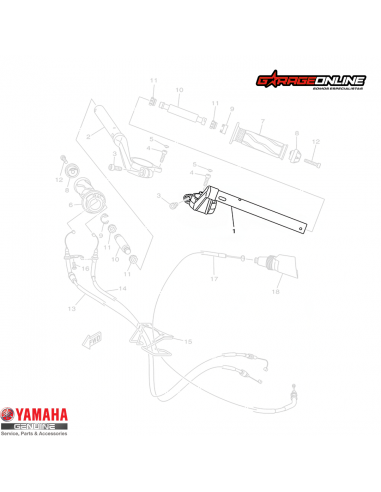 SEMIMANILLAR IZQUIERDO YAMAHA YZF-R15 V4 GENUINO