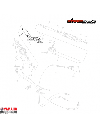 SEMIMANILLAR DERECHO YAMAHA YZF-R15 V3 GENUINO