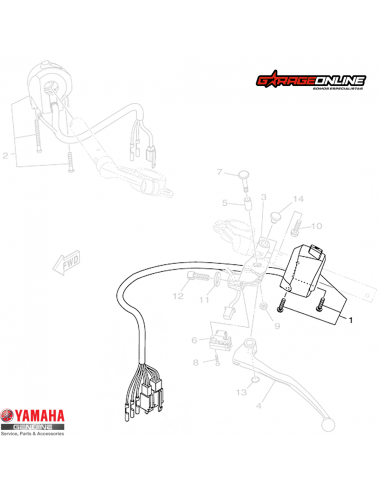 TELECOMANDO IZQUIERDO LUCES YAMAHA YZF-R15 V3 GENUINO