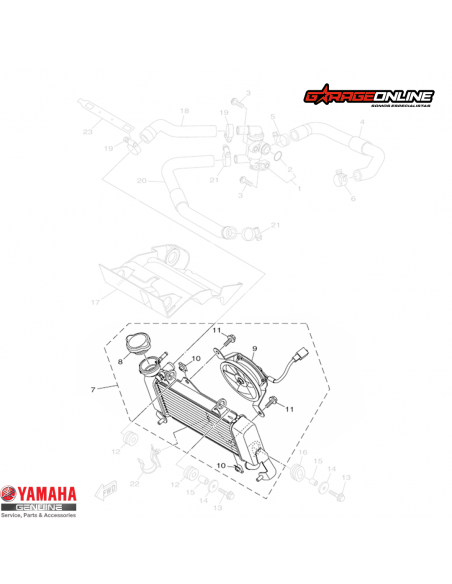 RADIDOR COMPLETO YAMAHA YZF-R15 V3
