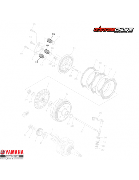 RESORTES EMBRAGUE YAMAHA YZF-R15 V3 - V4 GENUINOS