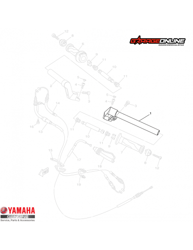 SEMIMANILLAR IZQUIERDO YAMAHA YZF-R15 V2 GENUINO
