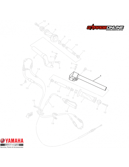 SEMIMANILLAR IZQUIERDO YAMAHA YZF-R15 V2 GENUINO