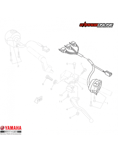 TELECOMANDO IZQUIERDO LUCES YAMAHA YZF-R15 V2 GENUINA