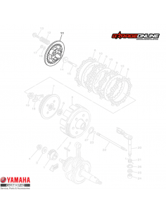 PORTA DISCOS EMBRAGUE EXTERIOR YAMAHA YZF-R15 V2 GENUINA
