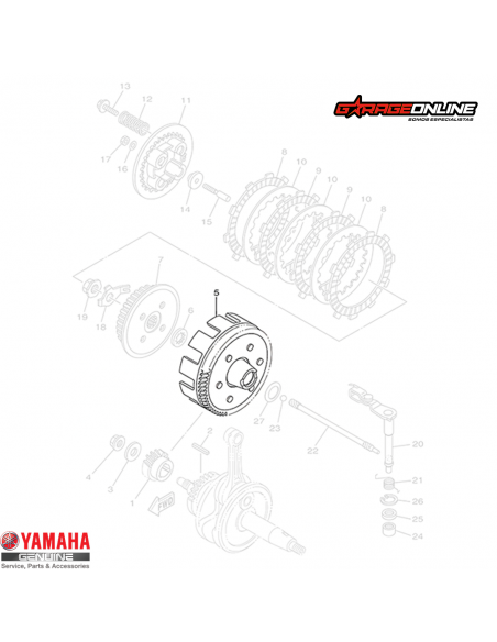 CAMPANA EMBRAGUE YAMAHA YZF R15 V2 GENUINA