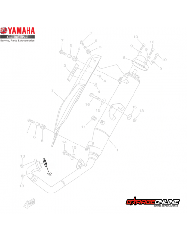 EMPAQUETADURA ESCAPE YAMAHA YZF-R15 V1 V2 GENUINA