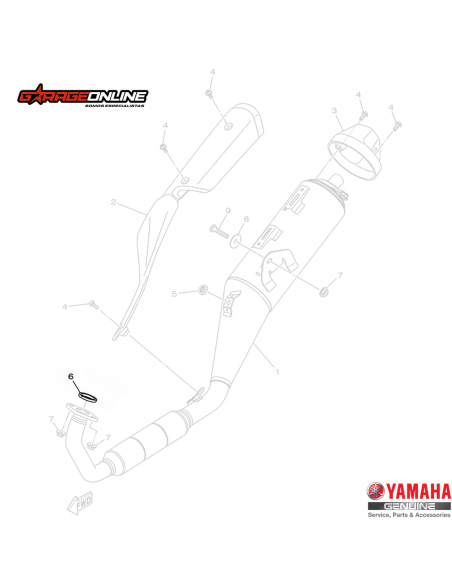 EMPAQUETADURA ESCAPE YAMAHA YZF-R15 V3 V4 GENUINA
