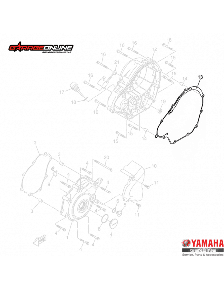 EMPAQUETADURA EMBRAGUE YAMAHA YZF-R15 V4 GENUINA
