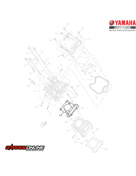 EMPAQUETADURA CULATA YAMAHA YZF-R15 V3 GENUINA