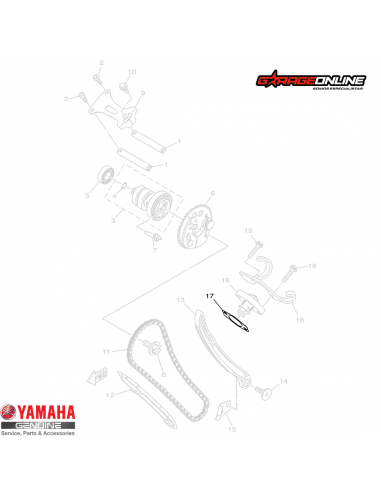 EMPAQUE TENSOR CADENA DISTRIBUCION YAMAHA YZF-R15 V3 GENUINO