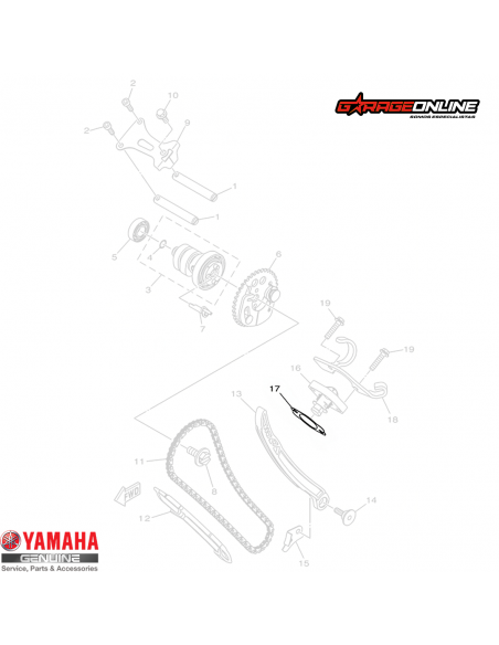 EMPAQUE TENSOR CADENA DISTRIBUCION YAMAHA YZF-R15 V3 GENUINO