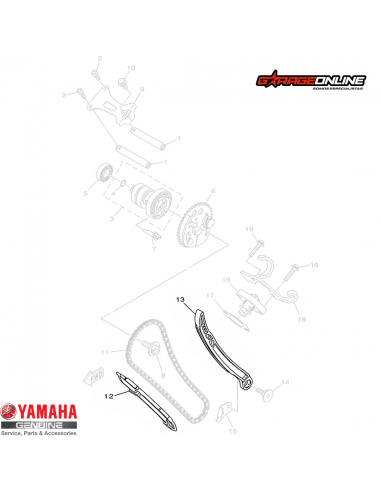 GUIAS CADENA DISTRIBUCION YAMAHA YZF-R15 V3 V4 GENUINA