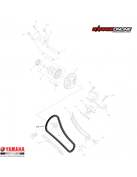 CADENA DISTRIBUCION YAMAHA YZF-R15 V3 V4 GENUINA