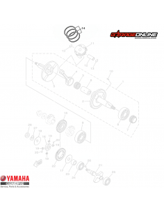 JUEGO DE ANILLOS ESTANDAR (X1) YAMAHA YZF-R15 V3 V4 GENUINO