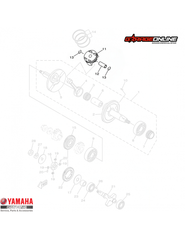 KIT PISTON ESTANDAR (X1) YAMAHA YZF-R15 V3 V4 GENUINO