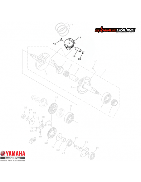 KIT PISTON ESTANDAR (X1) YAMAHA YZF-R15 V3 V4 GENUINO