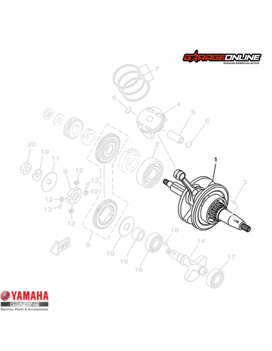CIGUEÑAL COMPLETO YAMAHA YZF-R15 V4 GENUINO