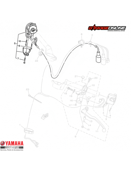 TELECOMANDO DERECHO ENCENDIDO YAMAHA YZF-R3 ABS GENUINO