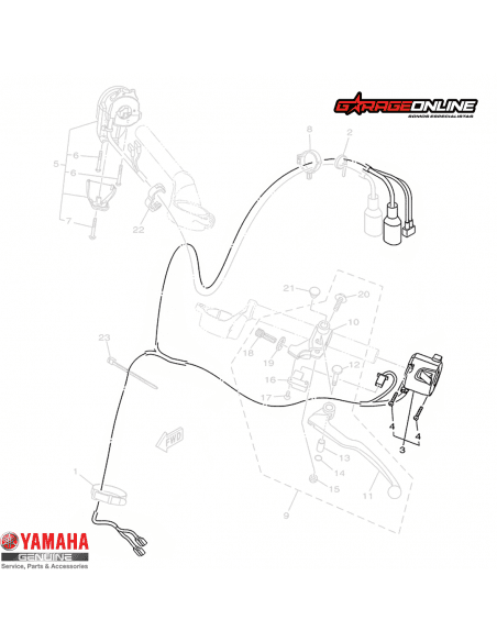 TELECOMANDO IZQUIERDO LUCES YAMAHA YZF-R3 ABS GENUINO