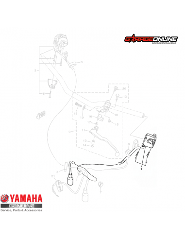 TELECOMANDO IZQUIERDO LUCES YAMAHA MT-03 ABS GENUINO
