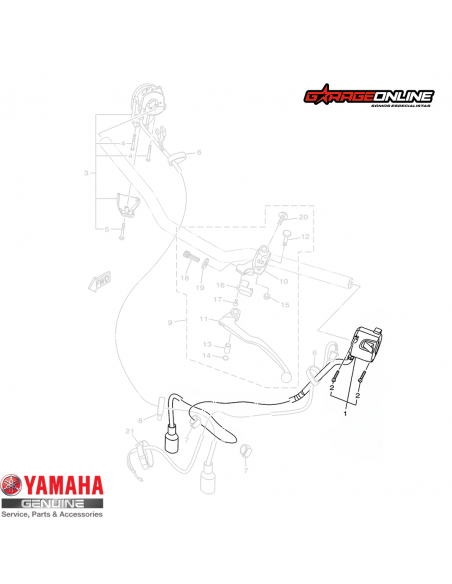 TELECOMANDO IZQUIERDO LUCES YAMAHA MT-03 ABS GENUINO