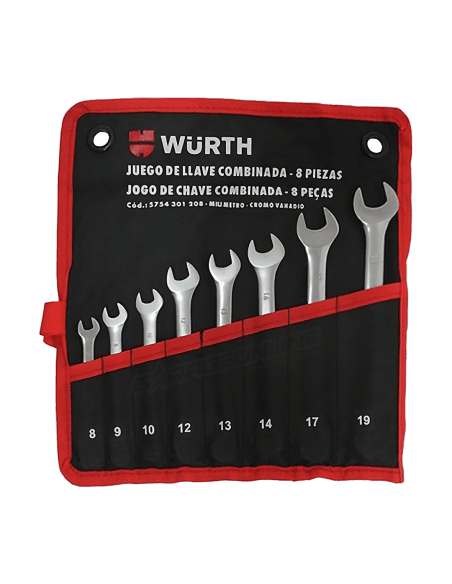 JUEGO DE LLAVES PUNTA CORONA 8 PIEZAS - WURTH